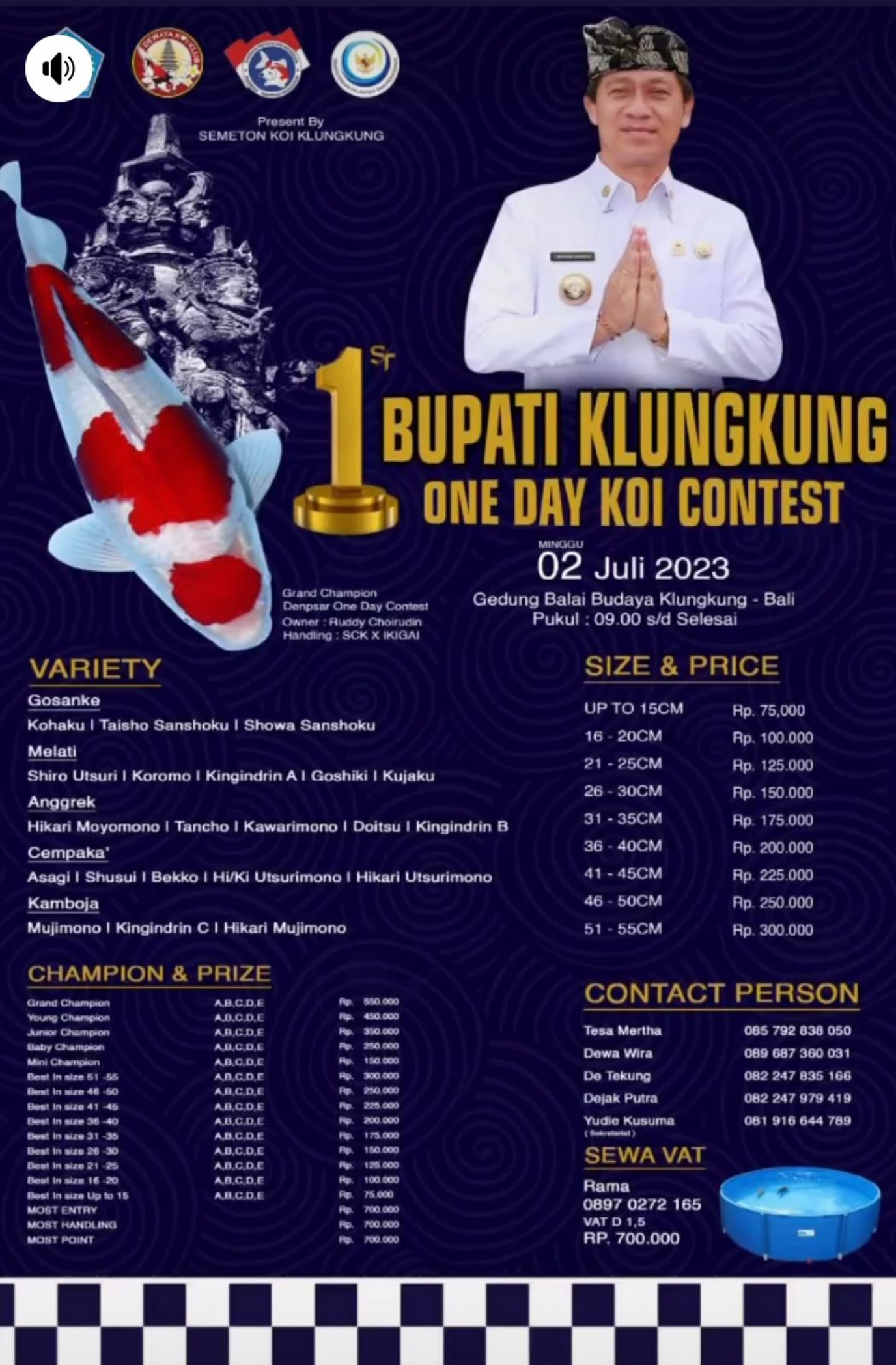 1st Bupati Klungkung One Day Koi Show