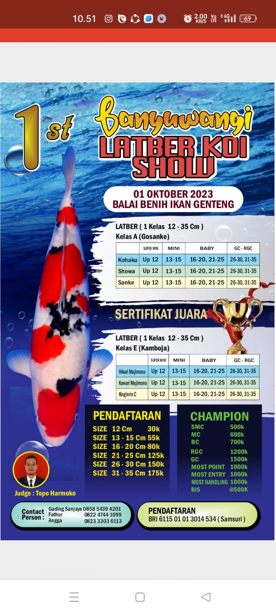 1st Banyuwangi Latber Koi Show